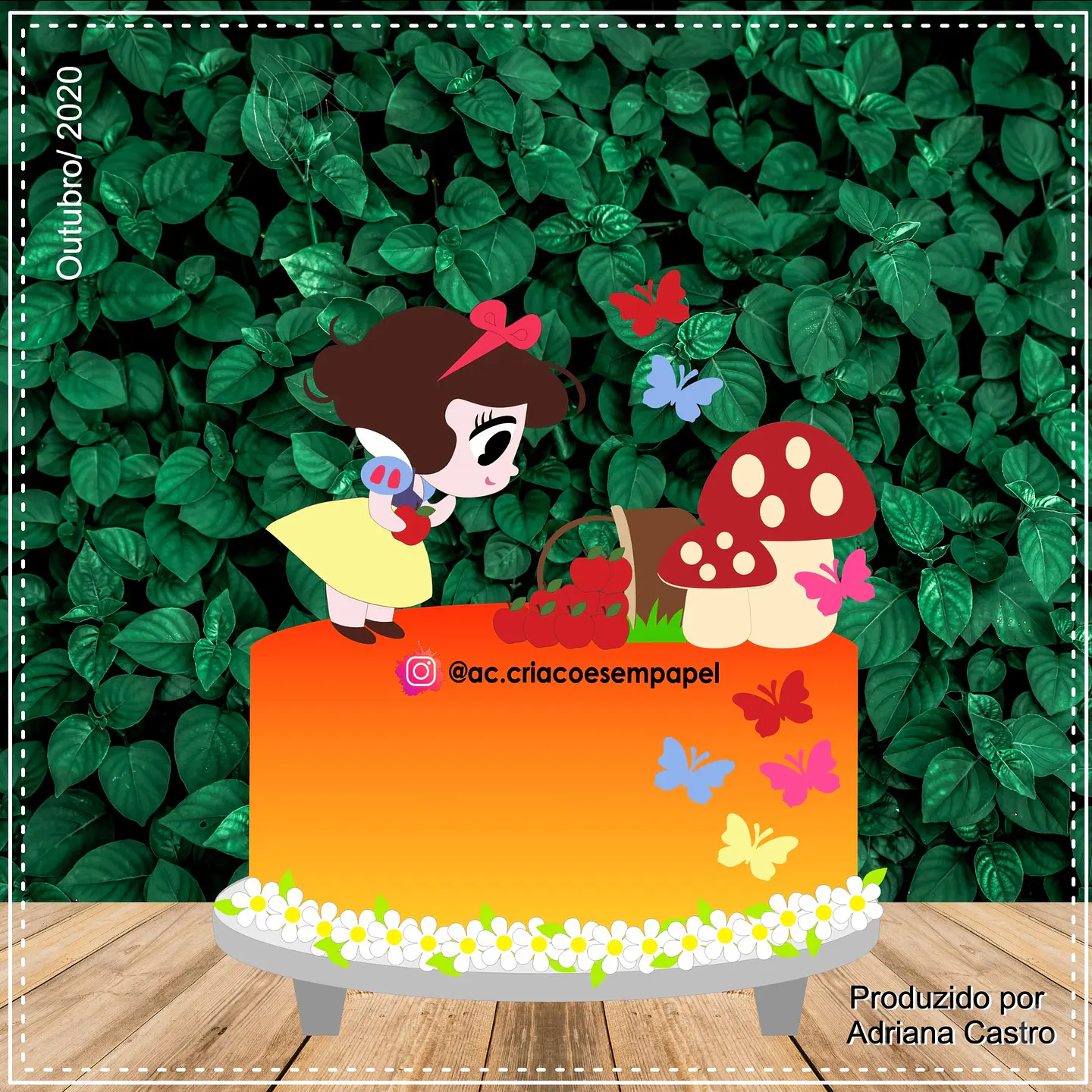 Arquivo de Corte Topo de Bolo Branca de Neve Baby Cute 11 1