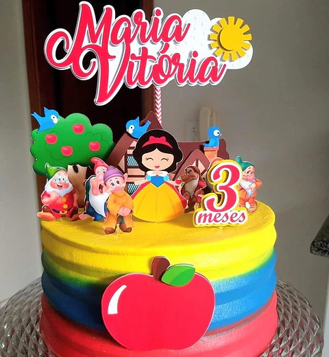 Arquivo de Corte Topo de Bolo Branca de Neve Baby Cute 1