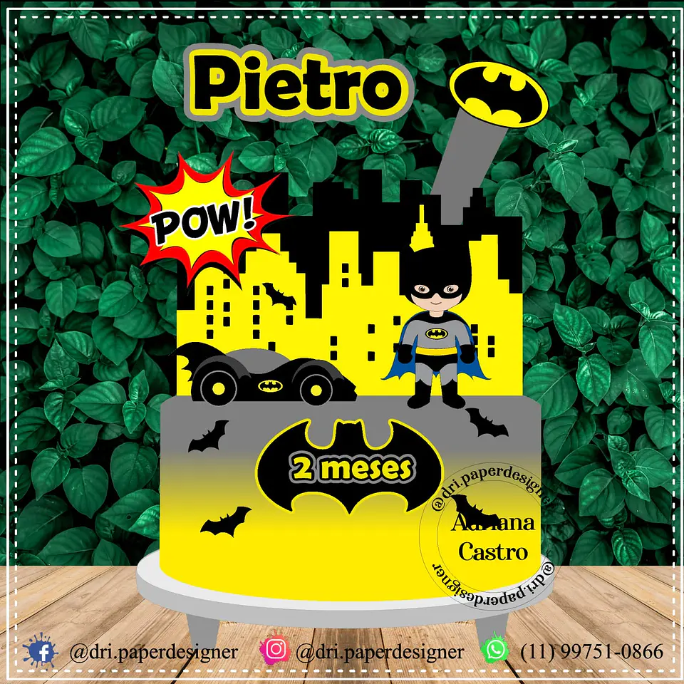 Arquivo de Corte Topo de Bolo Batman Baby Cute 7 1