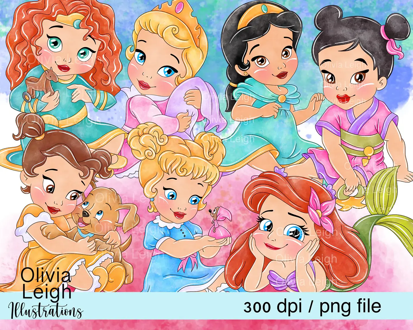 Kit Digital Princesas Baby 9 1