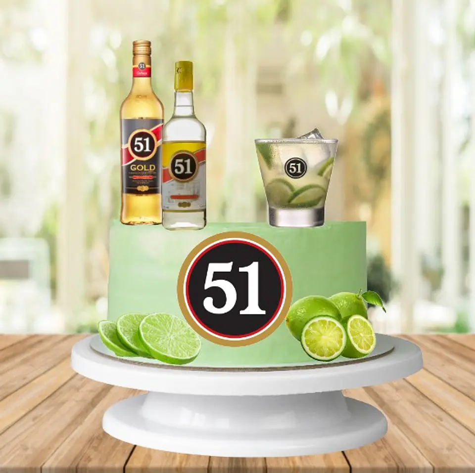 Arquivo de Corte Topo de Bolo Bebidas Cachaça 51 3 1