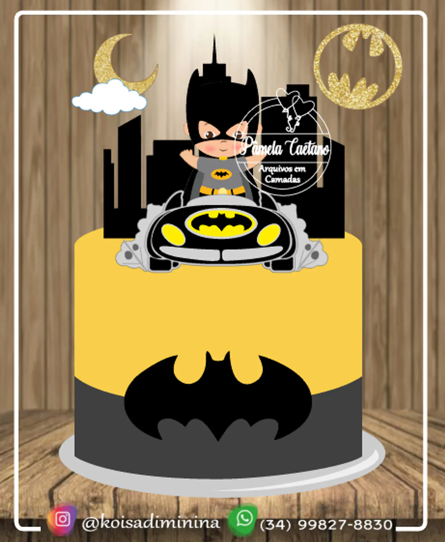 Arquivo de Corte Topo de Bolo Batman Baby Cute 2 1
