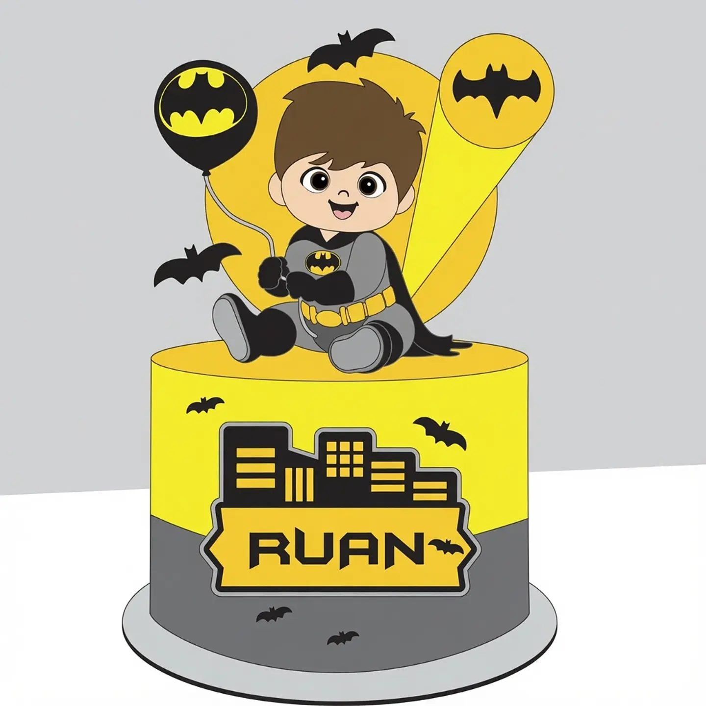 Arquivo de Corte Topo de Bolo Batman Baby 1 1