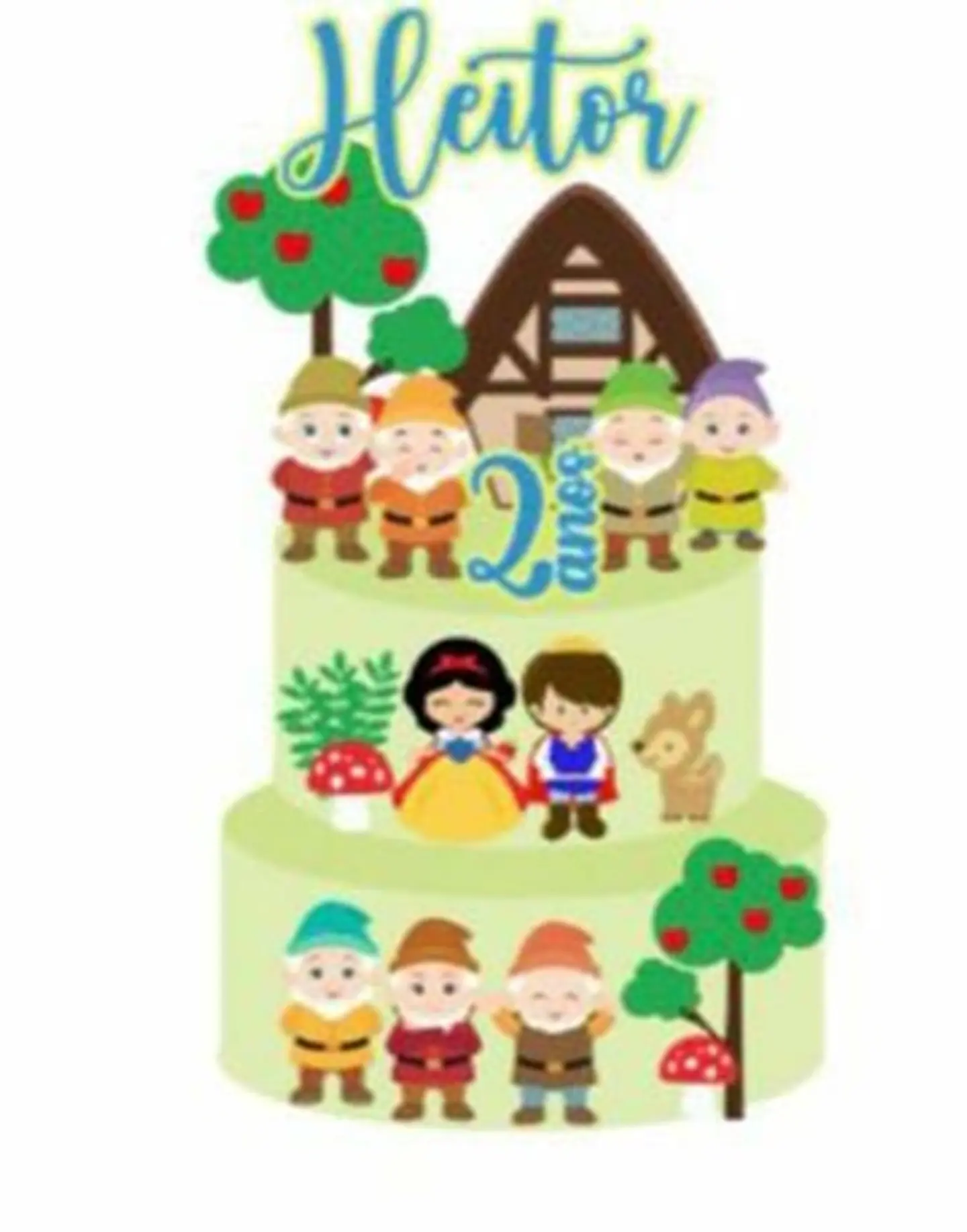 Arquivo de Corte Topo de Bolo Branca de Neve Baby Cute 27 1