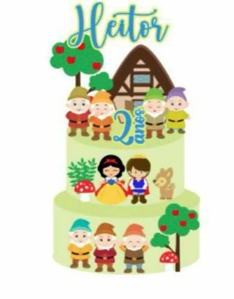 Arquivo de Corte Topo de Bolo Branca de Neve Baby Cute 27 1