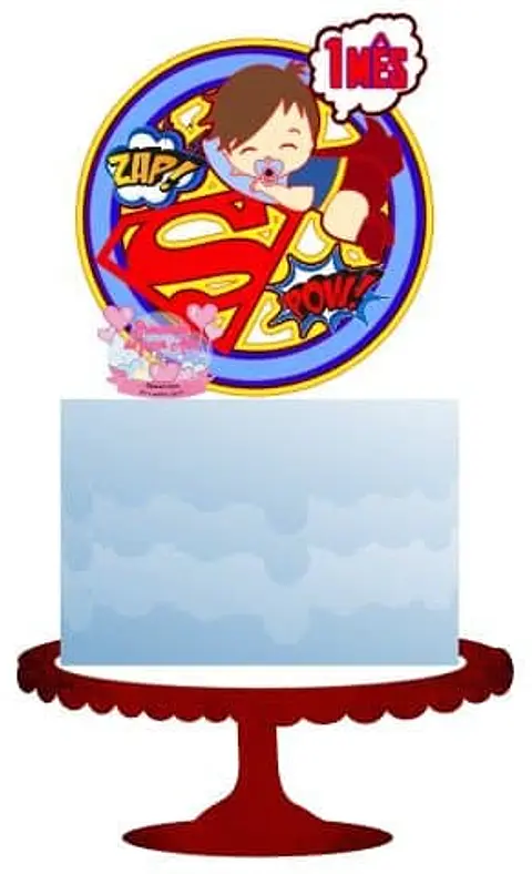 Arquivo de Corte Topo de Bolo Super Baby Bebê Menino 21