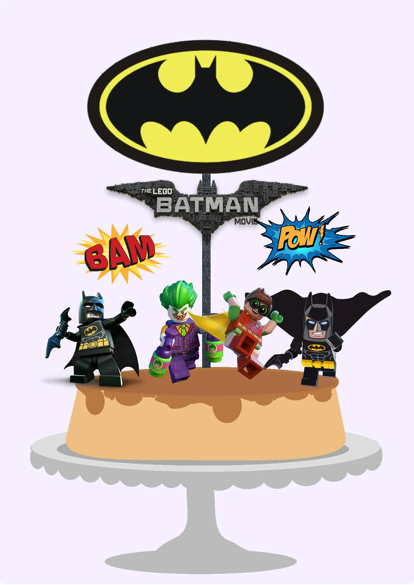 Arquivo de Corte Topo de Bolo Batman Lego 1 1