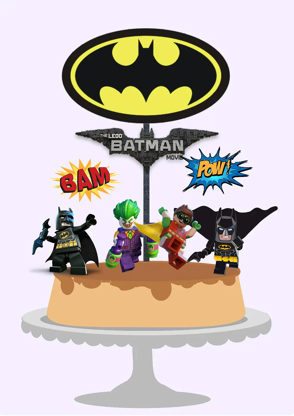 Arquivo de Corte Topo de Bolo Batman Lego 1 1