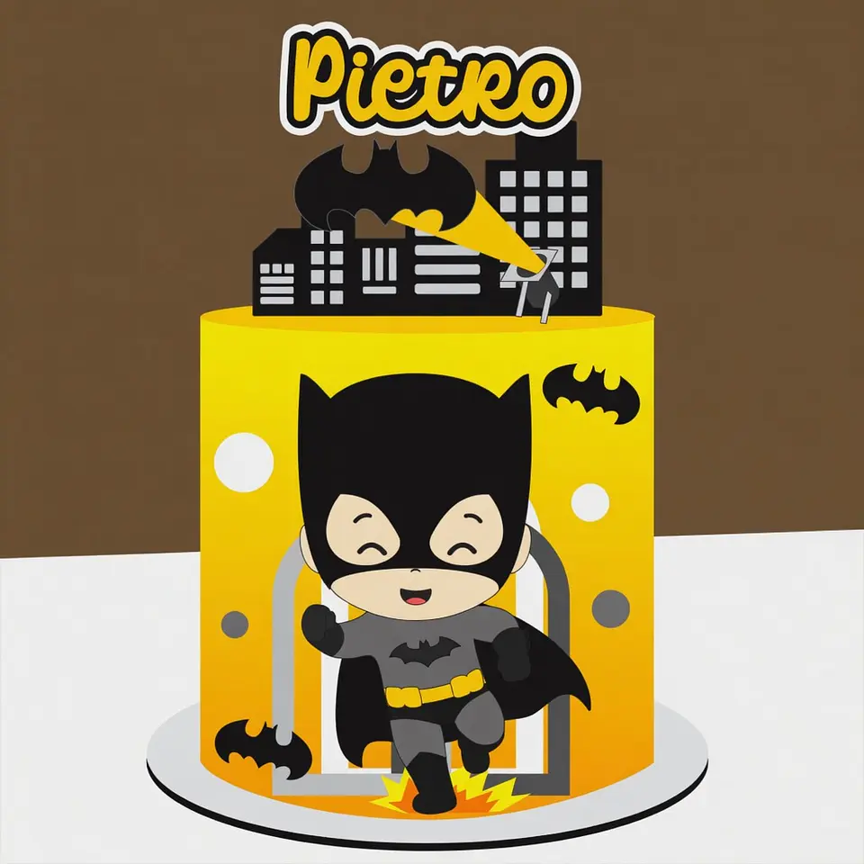 Arquivo de Corte Topo de Bolo Batman Baby Cute 16 1
