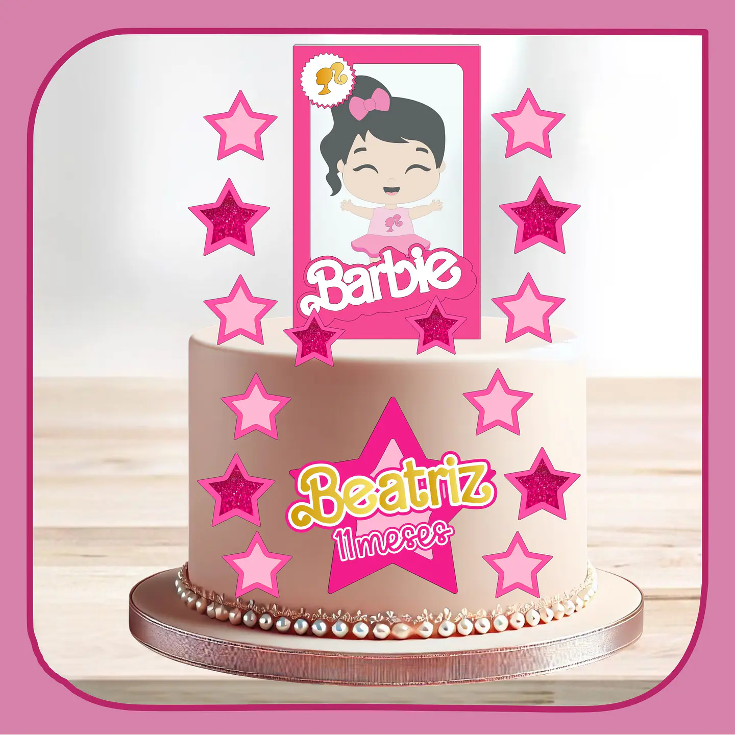 Arquivo de Corte Topo de Bolo Barbie Baby Cute 10 1