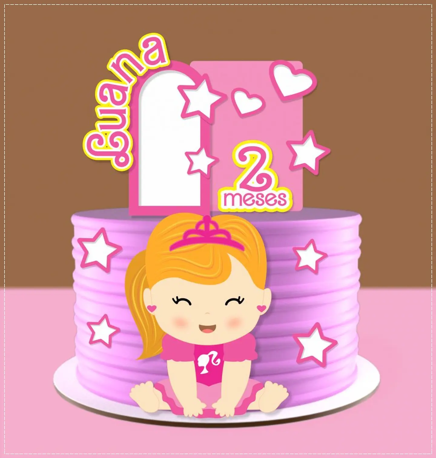 Arquivo de Corte Topo de Bolo Barbie Baby Cute 8 1