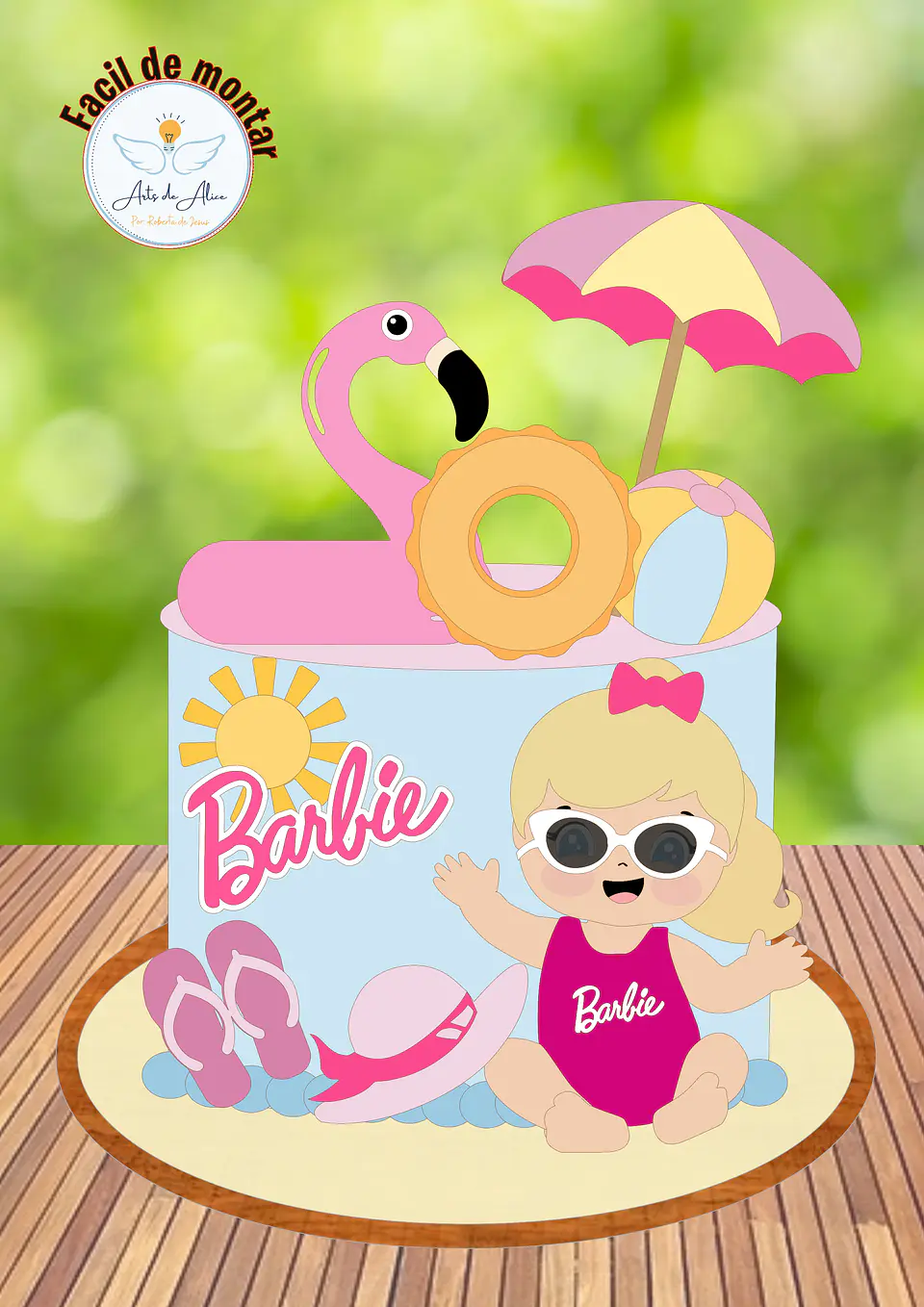 Arquivo de Corte Topo de Bolo Barbie Baby Cute 1 1