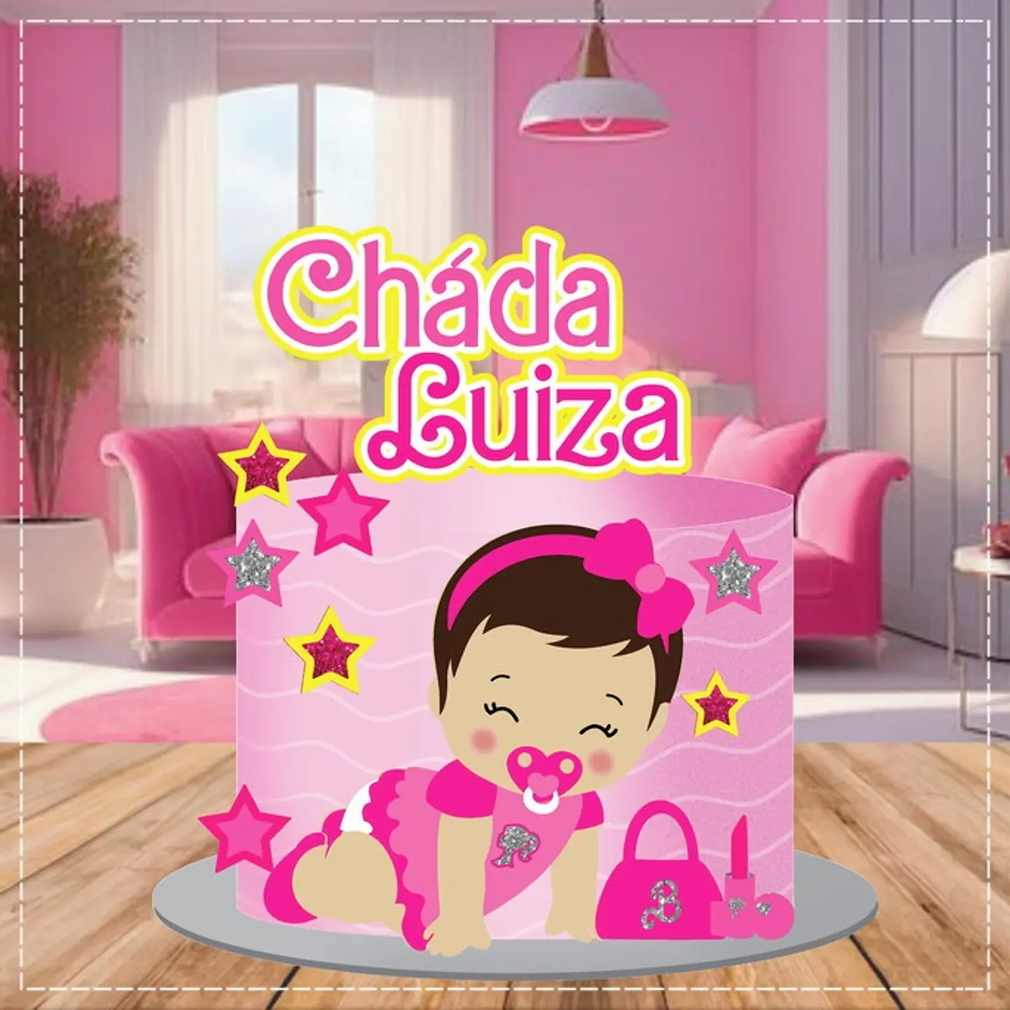 Arquivo de Corte Topo de Bolo Barbie Baby Cute 9 1