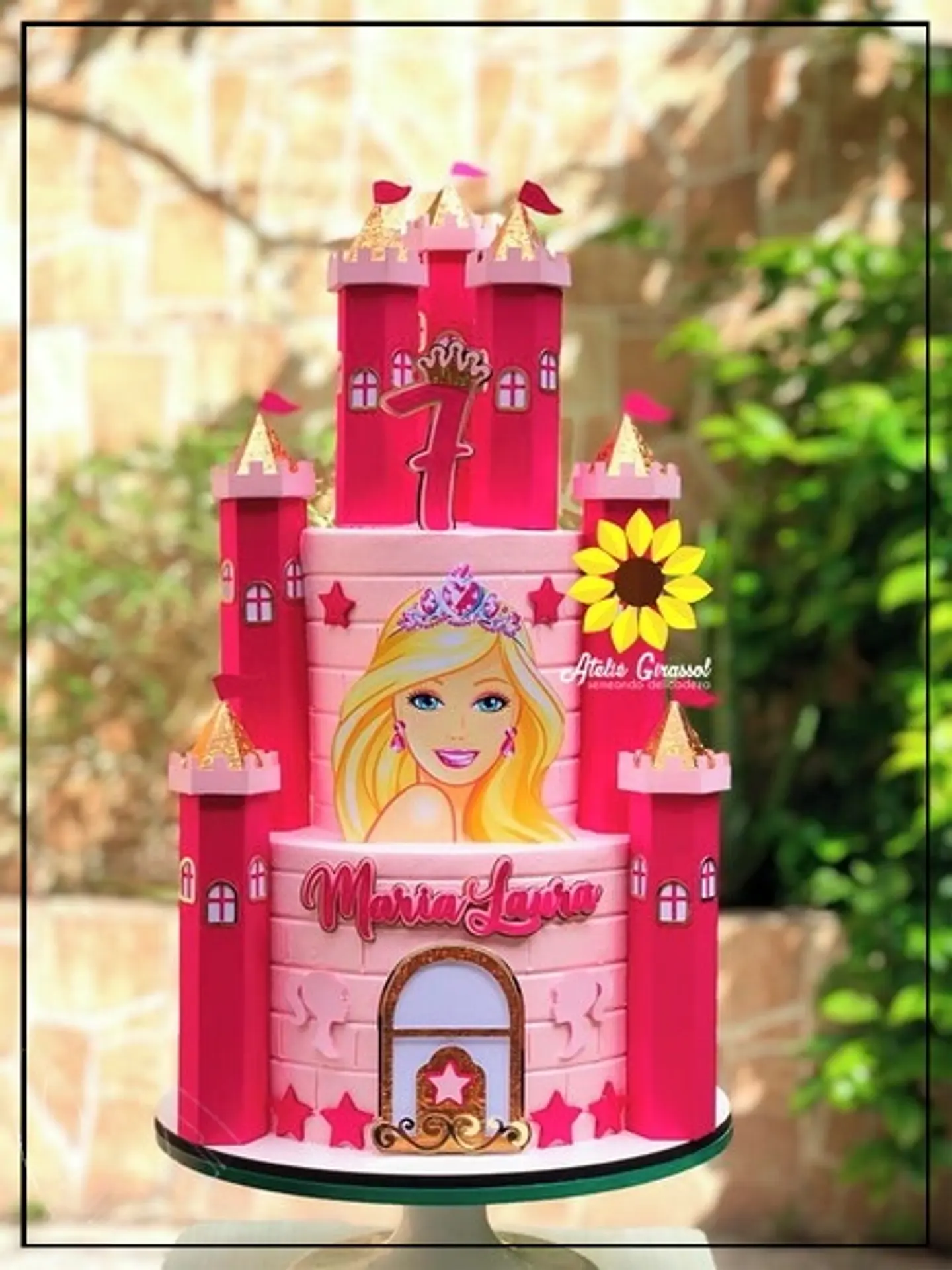 Arquivo de Corte Topo de Bolo Barbie Princesa Castelo da Barbie 4 1
