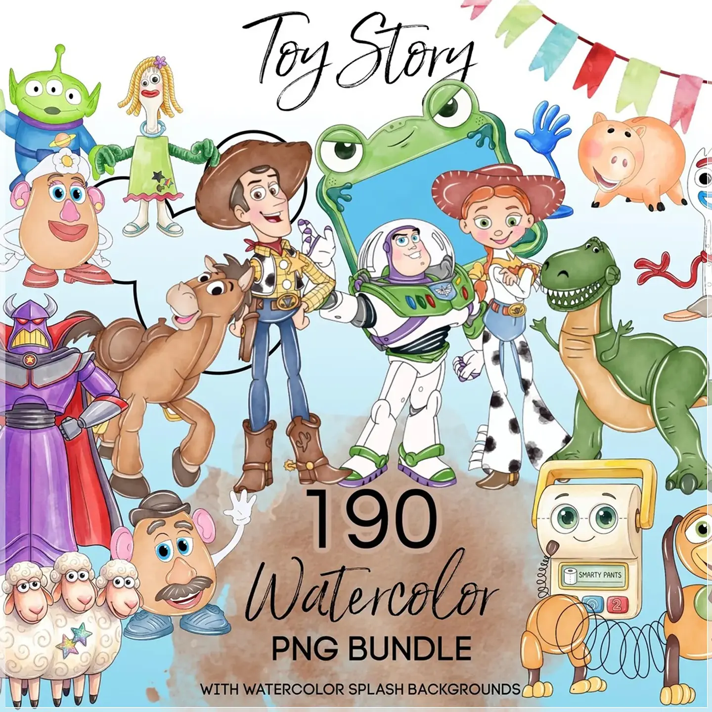 Kit Digital Toy Story5 Watercolor 1