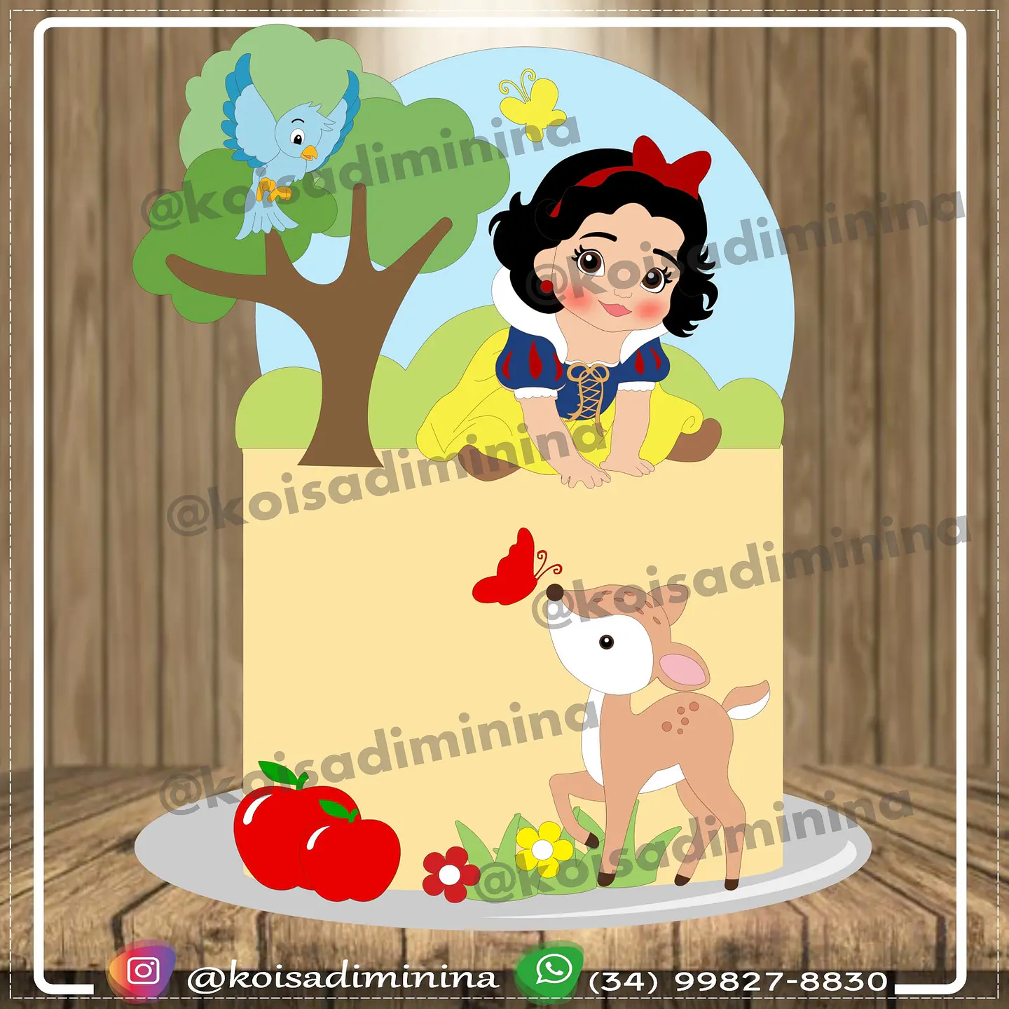 Arquivo de Corte Topo de Bolo Branca de Neve Baby Cute 31 1