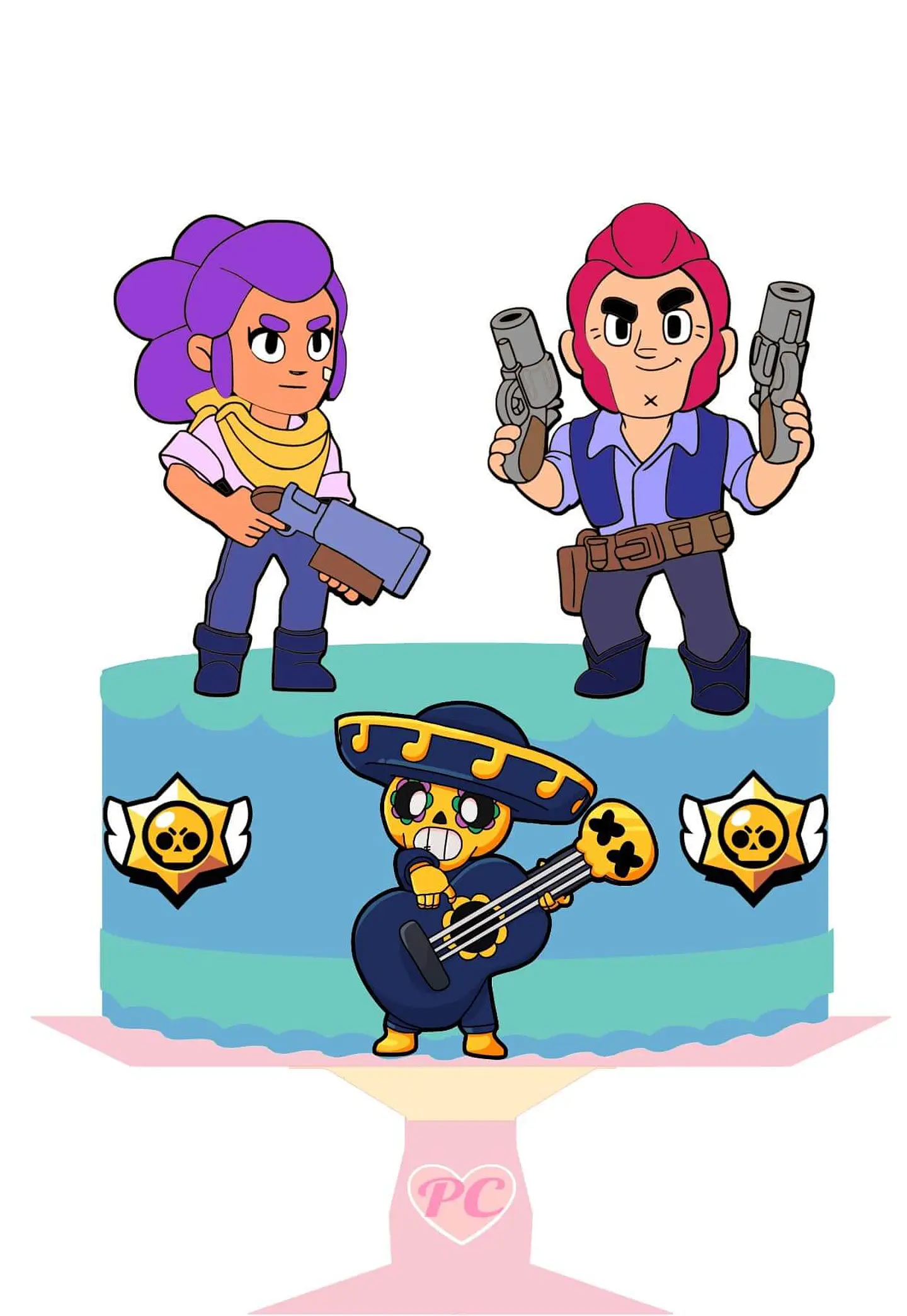 Arquivo de Corte Topo de Bolo Brawl Stars 5 1