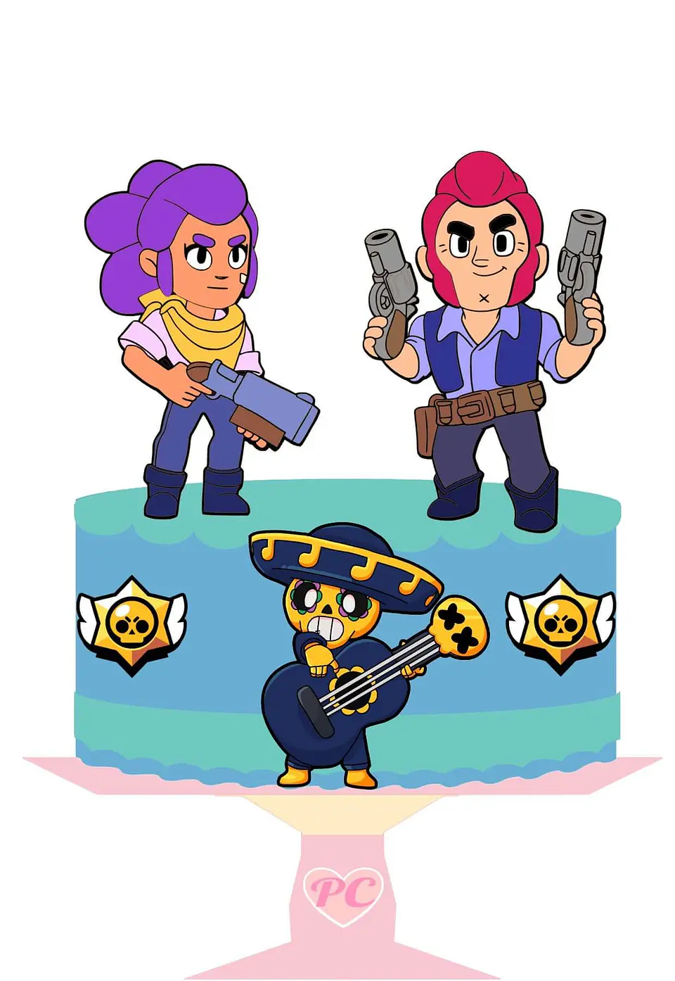 Arquivo de Corte Topo de Bolo Brawl Stars 5 1