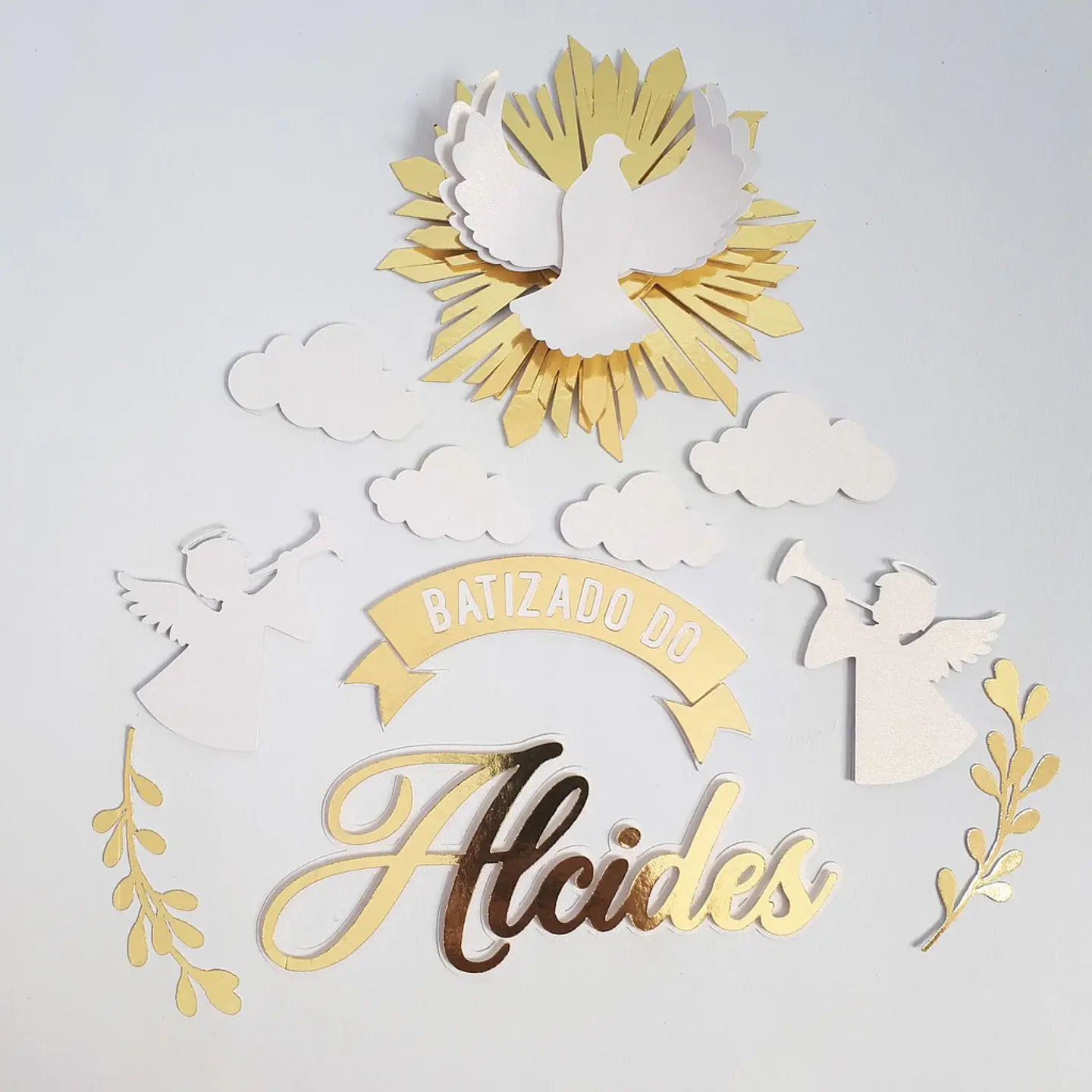 Arquivo de Corte Topo de Bolo Batismo Batizado Pomba Pombinha Cruz Espírito Santo 13 1