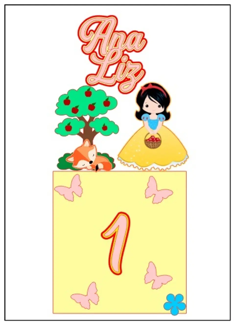 Arquivo de Corte Topo de Bolo Branca de Neve Baby Cute 15 1