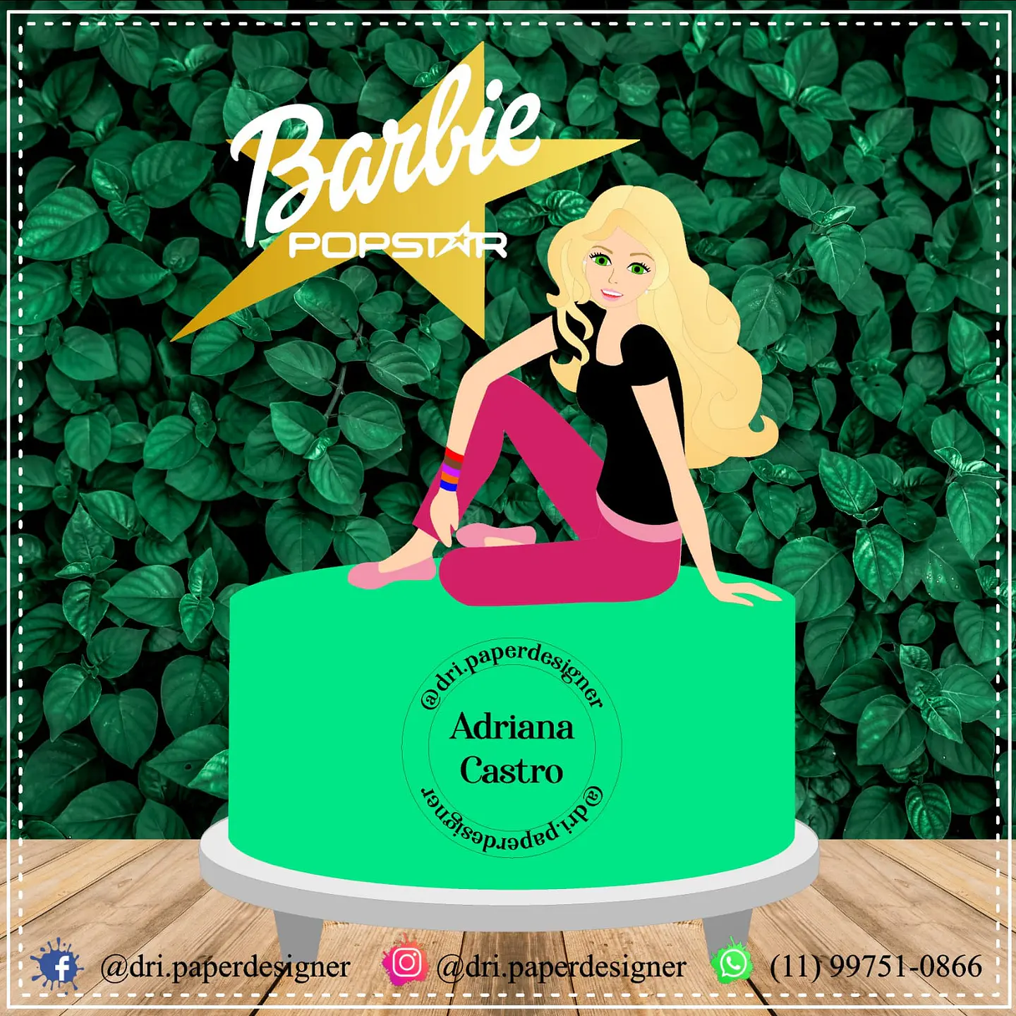 Arquivo de Corte Topo de Bolo Barbie 38 1