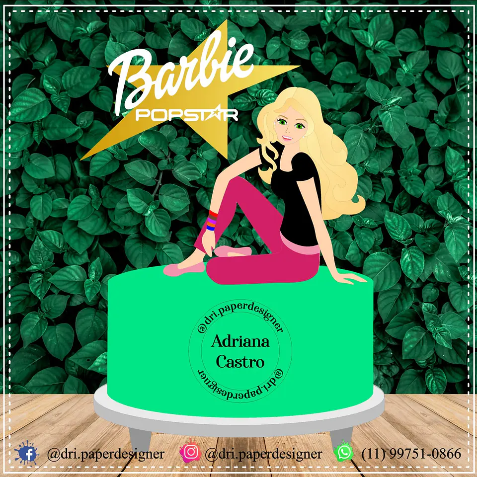 Arquivo de Corte Topo de Bolo Barbie 38 1