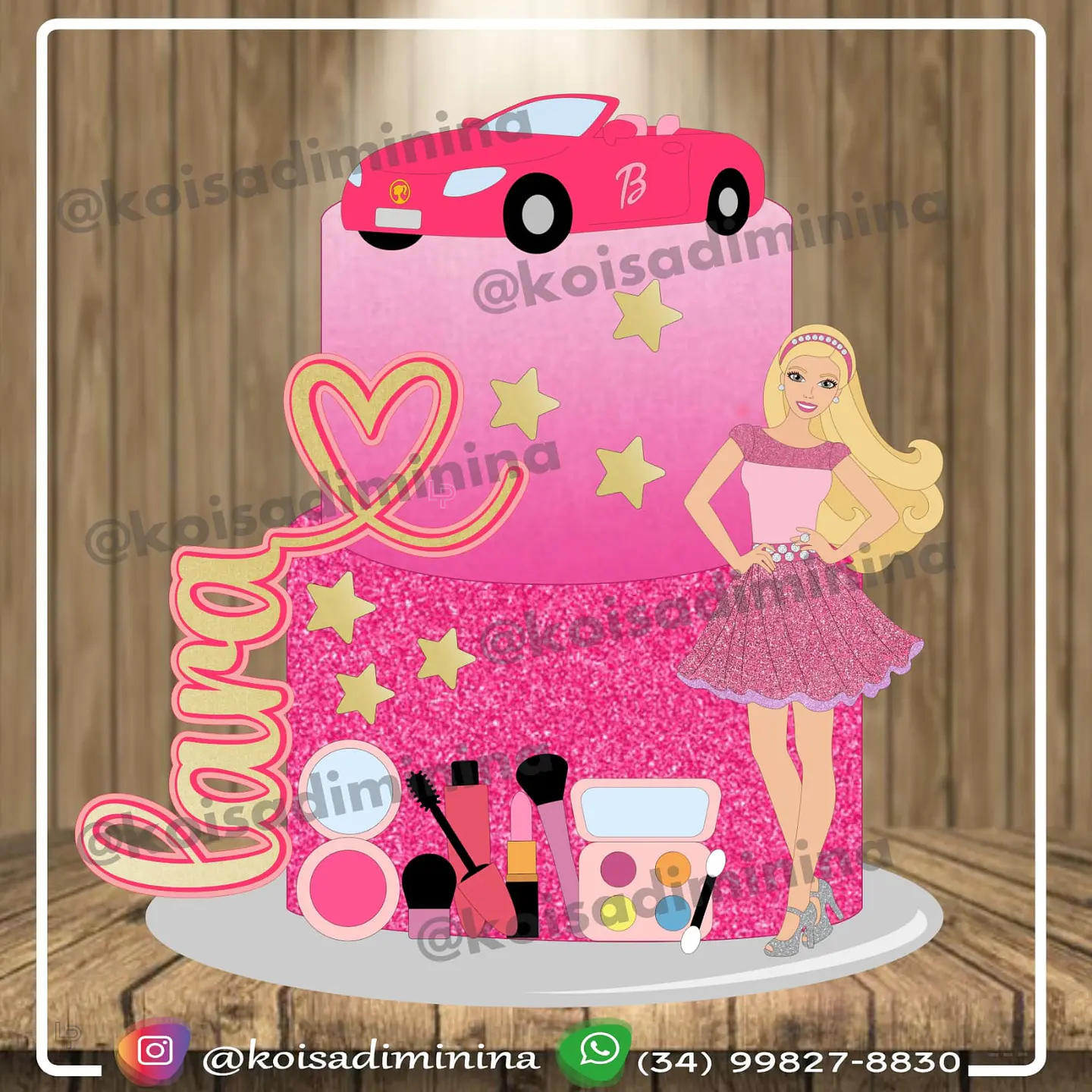 Arquivo de Corte Topo de Bolo Barbie 37 1