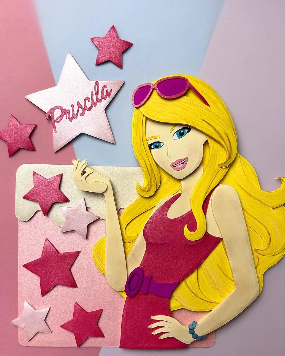 Arquivo de Corte Topo de Bolo Barbie 34 1