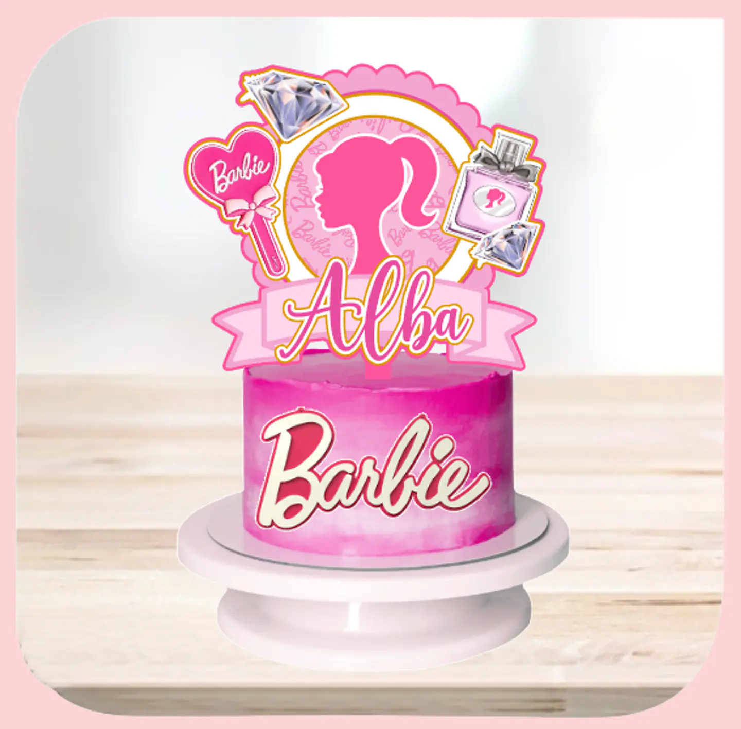 Arquivo de Corte Topo de Bolo Barbie 32 1