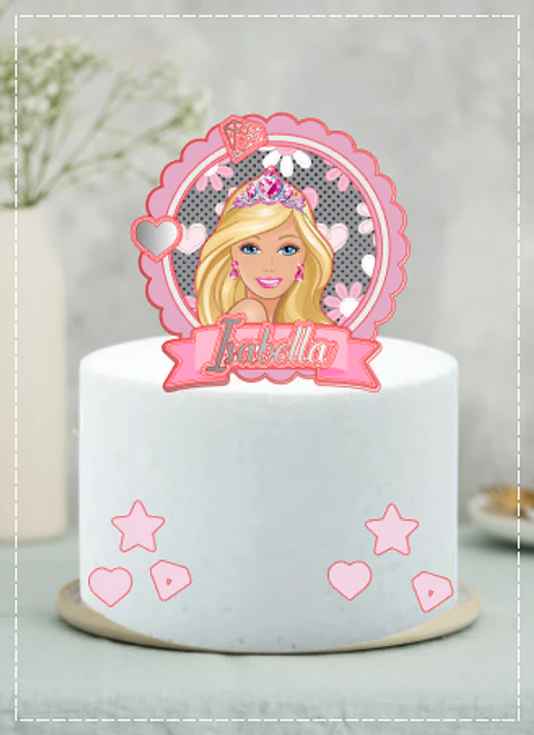Arquivo de Corte Topo de Bolo Barbie 27