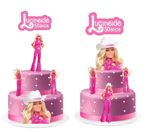 Arquivo de Corte Topo de Bolo Barbie 25