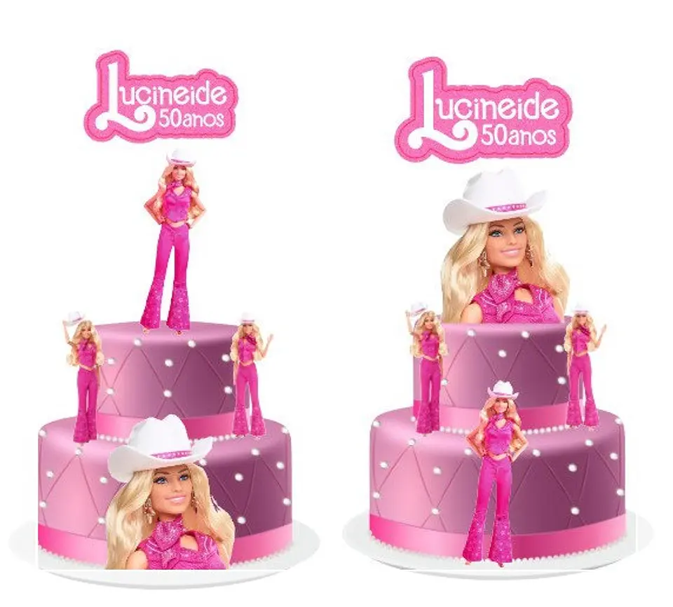 Arquivo de Corte Topo de Bolo Barbie 25 1