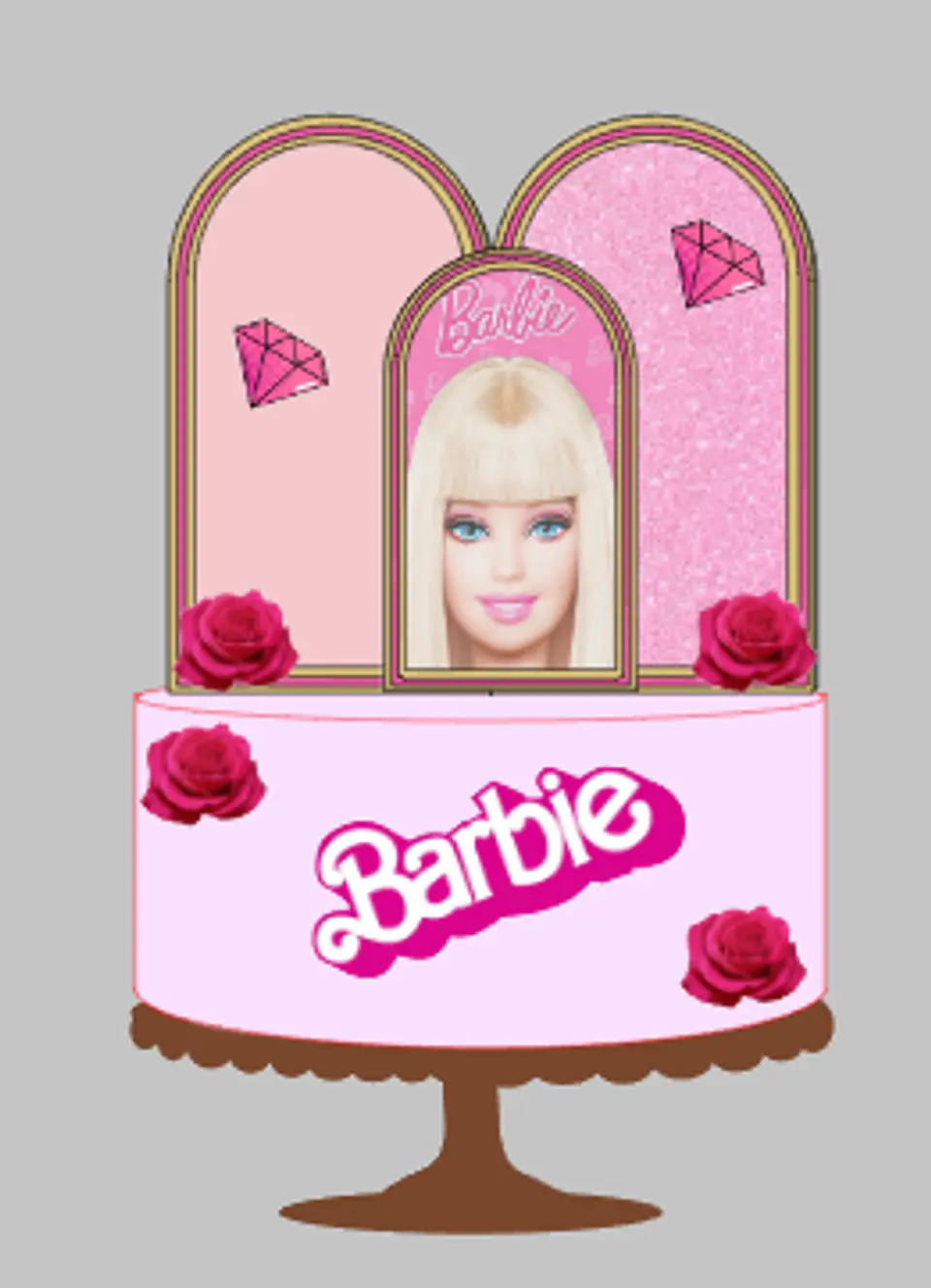 Arquivo de Corte Topo de Bolo Barbie 24 1