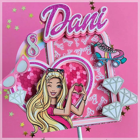 Arquivo de Corte Topo de Bolo Barbie 19