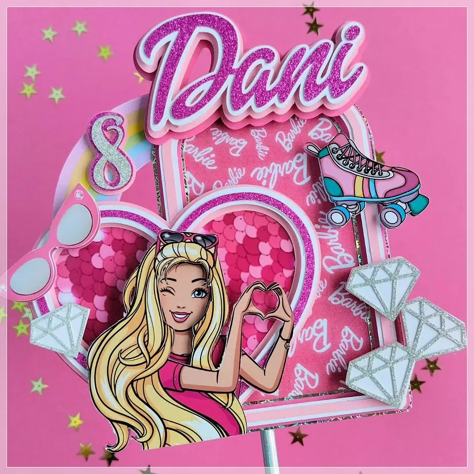 Arquivo de Corte Topo de Bolo Barbie 19 1