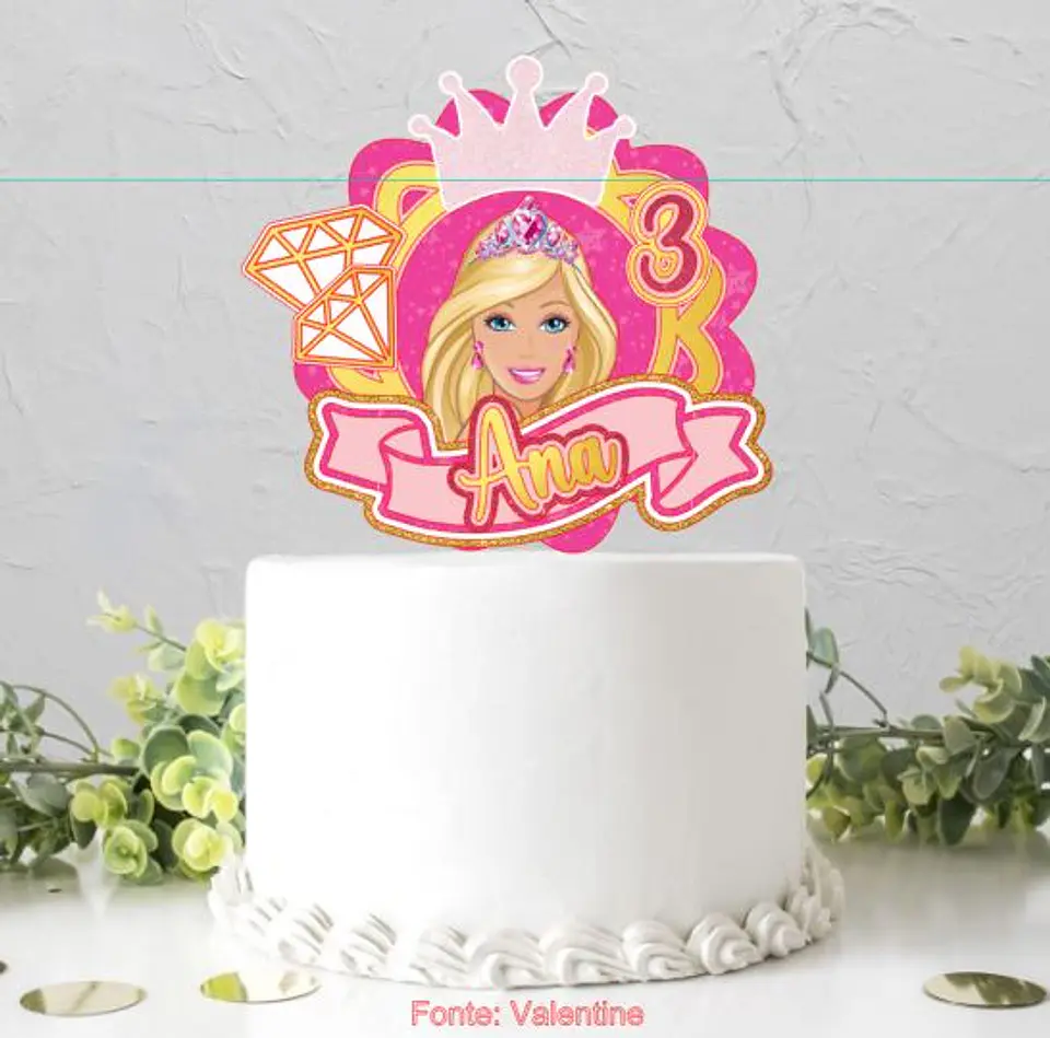 Arquivo de Corte Topo de Bolo Barbie 18 1