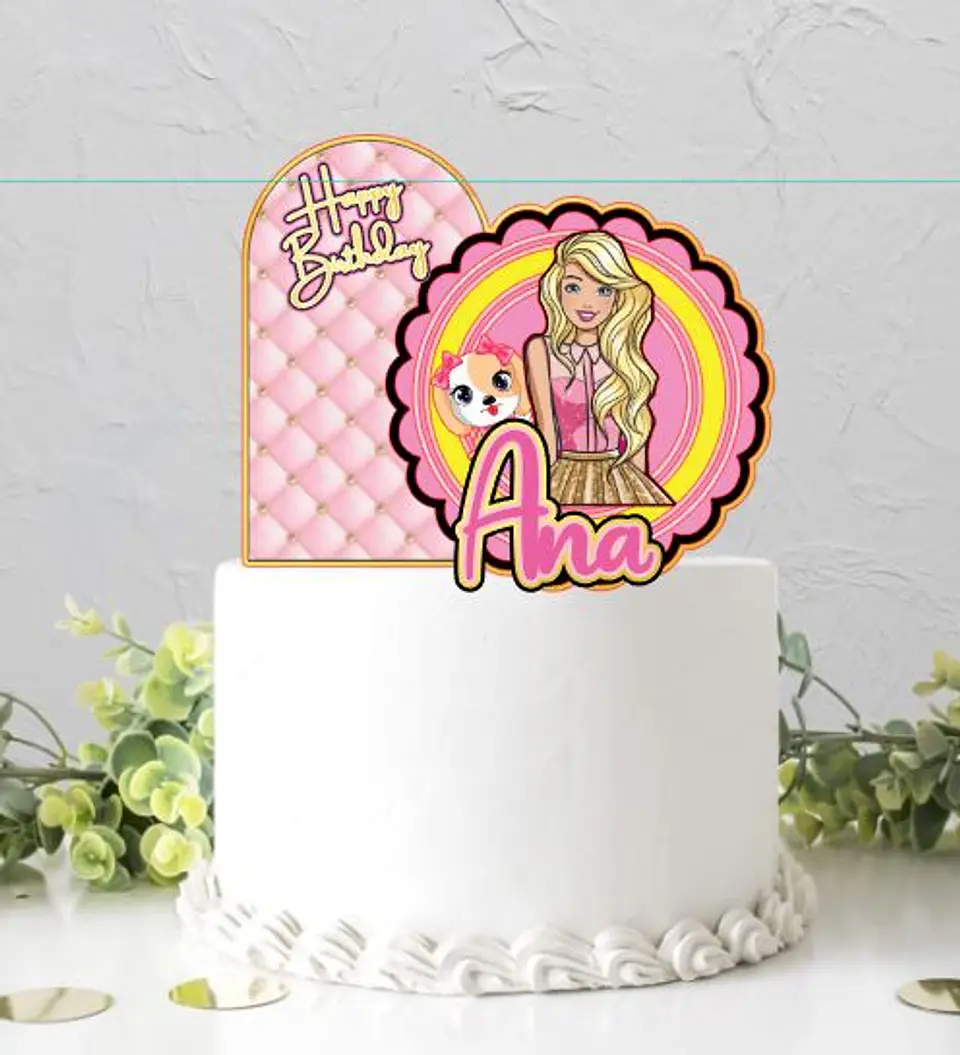 Arquivo de Corte Topo de Bolo Barbie 17 1