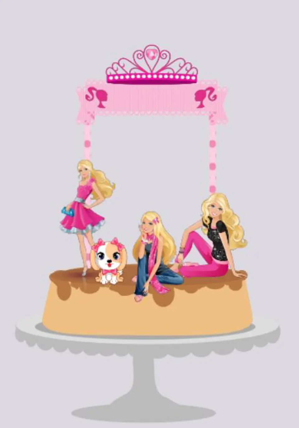 Arquivo de Corte Topo de Bolo Barbie 12 1