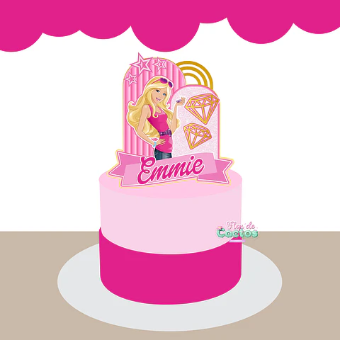 Arquivo de Corte Topo de Bolo Barbie 10