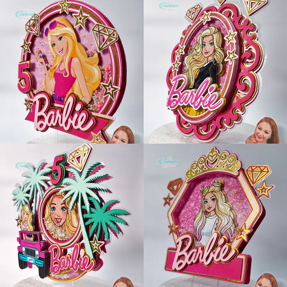 Arquivo de Corte Topo de Bolo Barbie 9 1