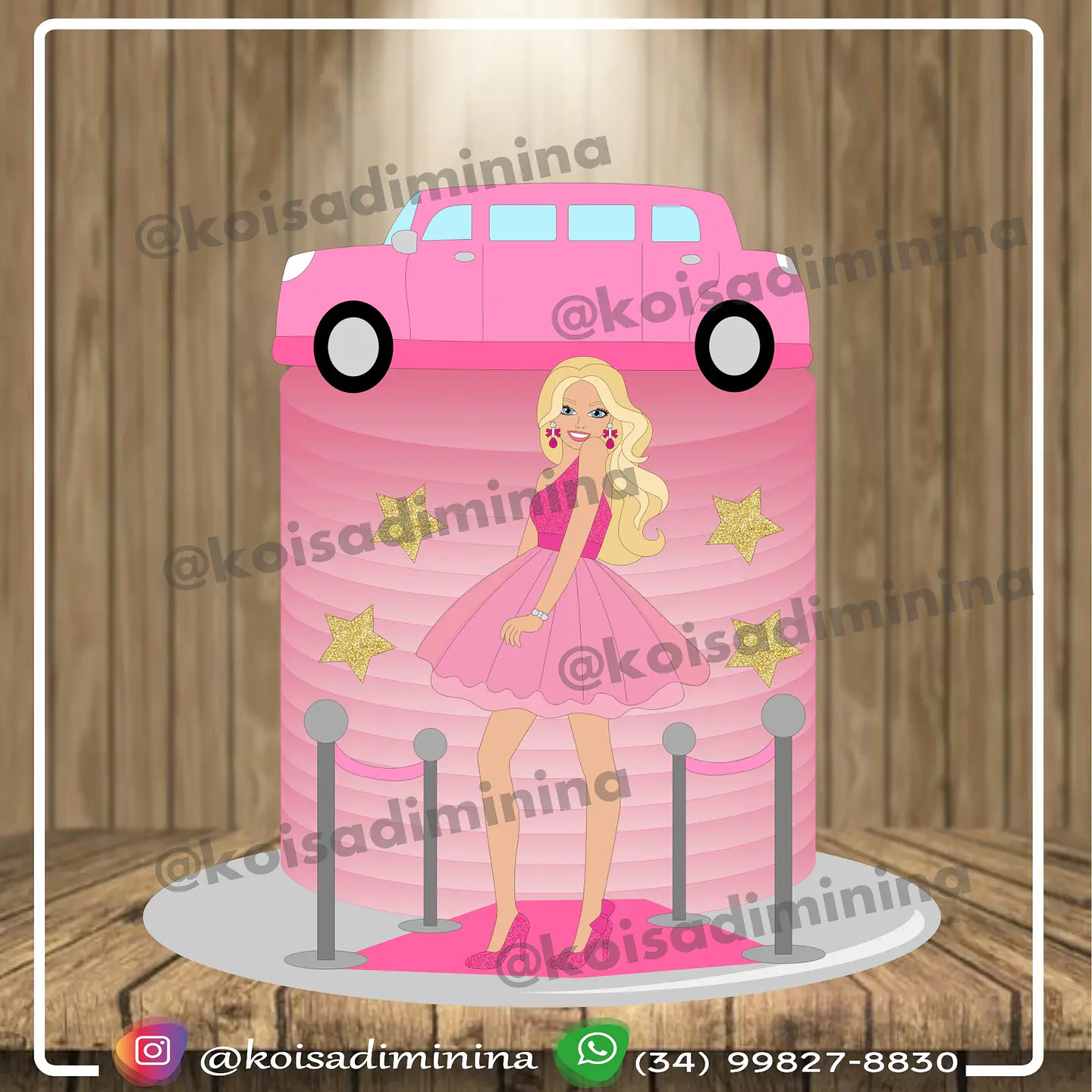 Arquivo de Corte Topo de Bolo Barbie 7 1