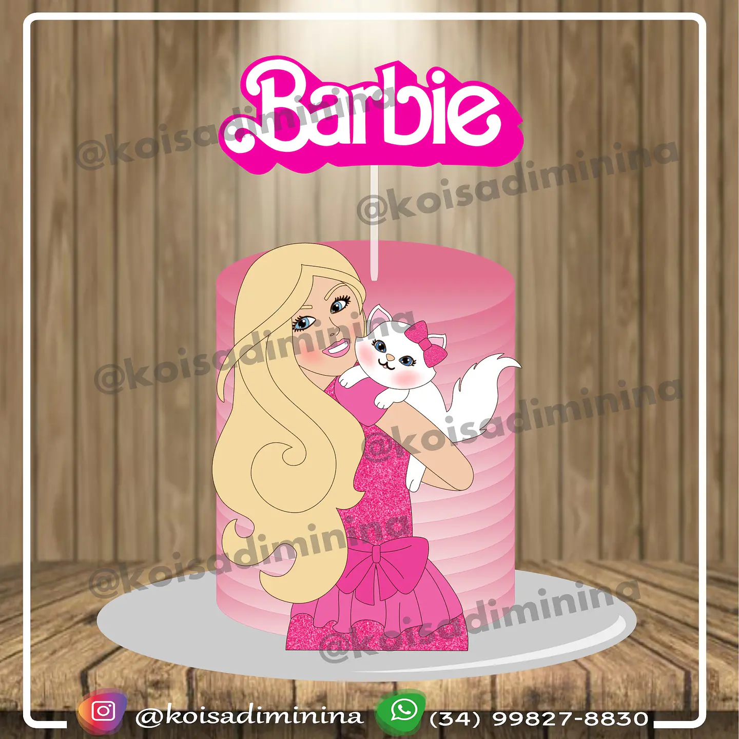 Arquivo de Corte Topo de Bolo Barbie 6 1