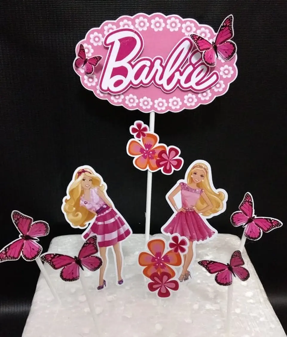 Arquivo de Corte Topo de Bolo Barbie 4 1