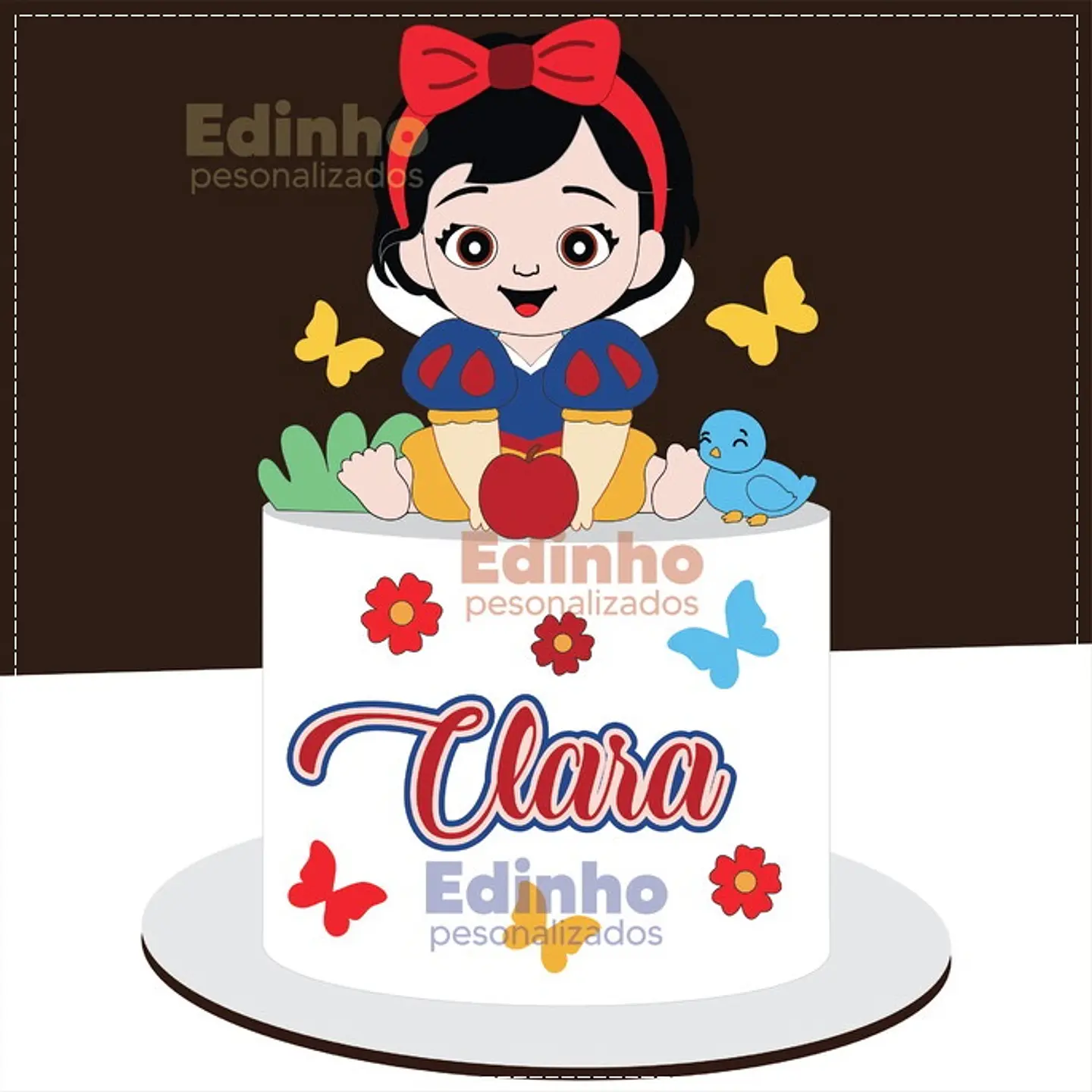 Arquivo de Corte Topo de Bolo Branca de Neve Baby Cute 30 1