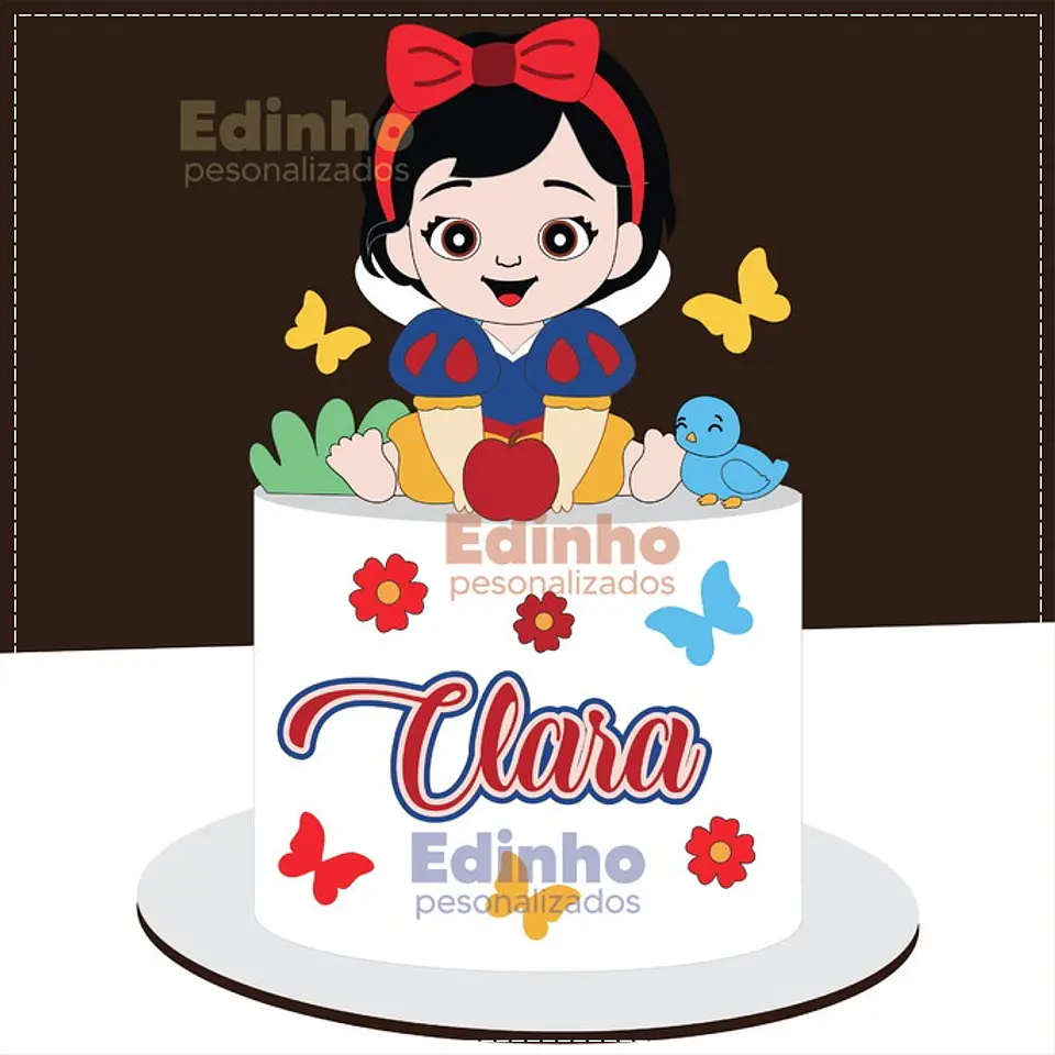 Arquivo de Corte Topo de Bolo Branca de Neve Baby Cute 30 1