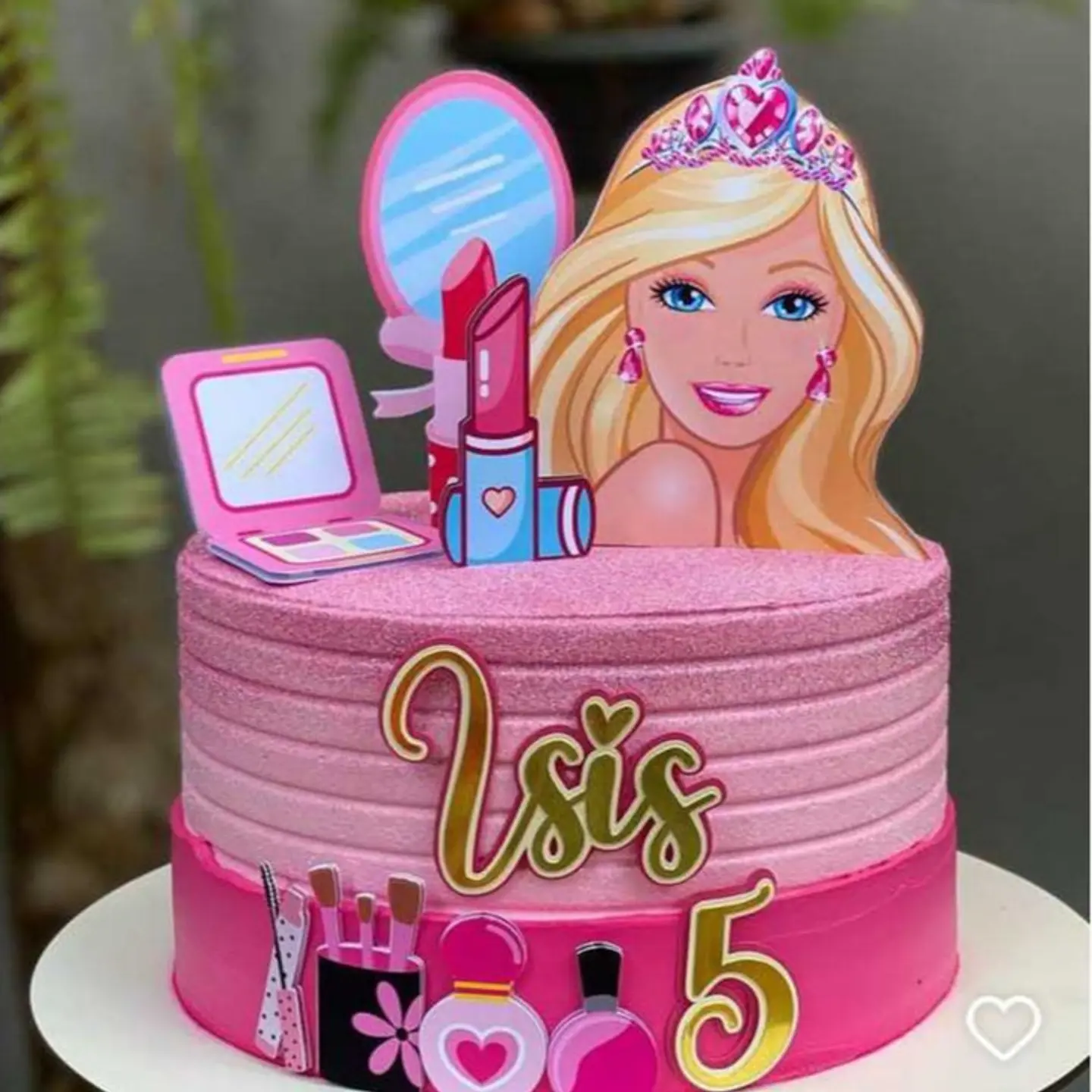 Arquivo de Corte Topo de Bolo Barbie Maquiagem 1 1
