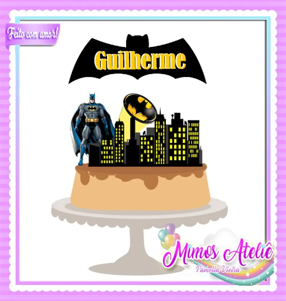 Arquivo de Corte Topo de Bolo Batman 1 1