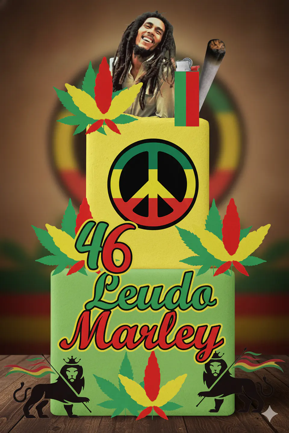 Arquivo de Corte Topo de Bolo Bob Marley 1 1