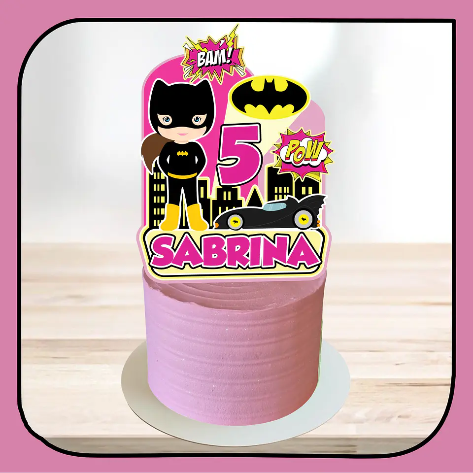 Arquivo de Corte Topo de Bolo Bat Girl 1 1