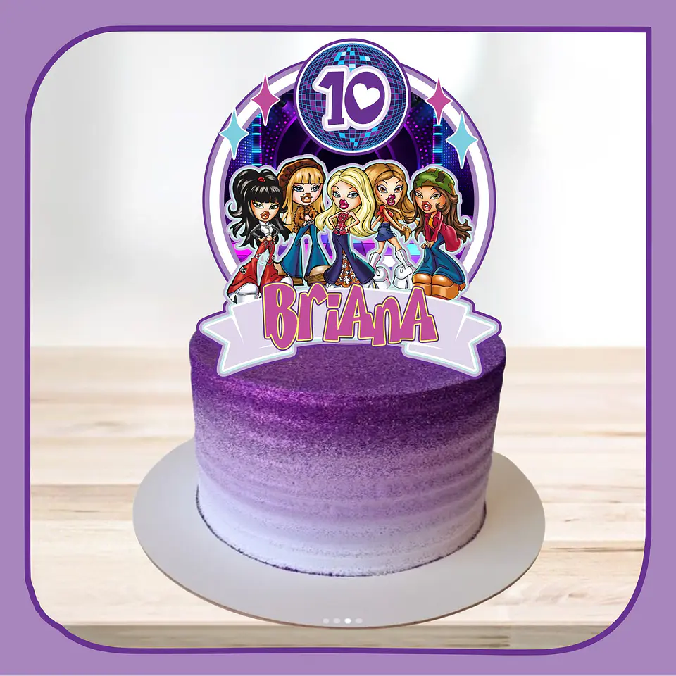 Arquivo de Corte Topo de Bolo Bratz 1 1